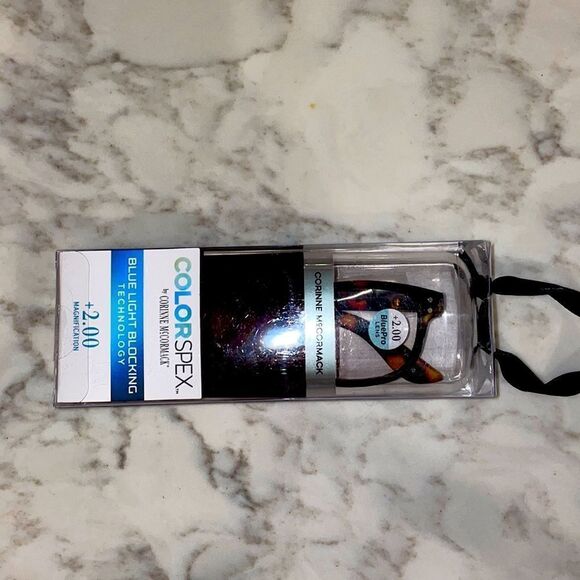 Nwt corinne McCormack +2.00 Reading Glasses BluePro Lenses Bluelight Blocking - Picture 4 of 5